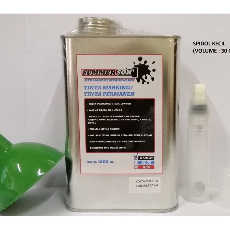 

Super Tinta spidol permanen permanent refill marking ink Tinta Karung Summerson 1 liter SPIDOL KECIL