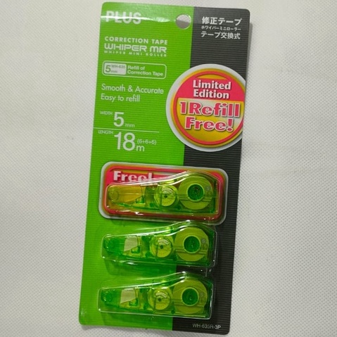 

KP8 Plus Correction Tape Whiper M Roller WH635R3P Reffill Orional Japan