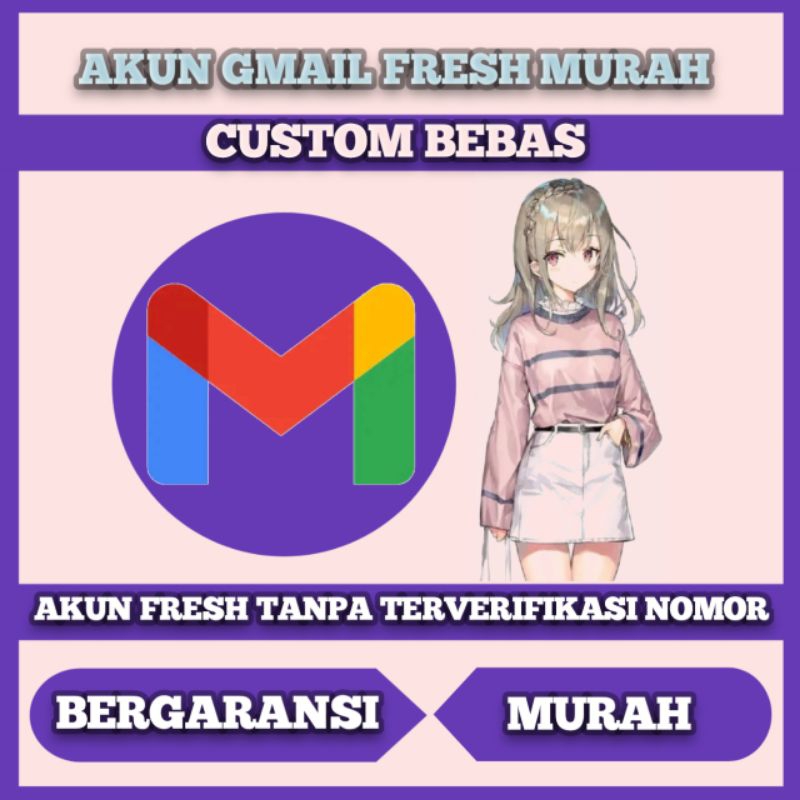 Akun gmail fresh permanen pva custom @gmail.com