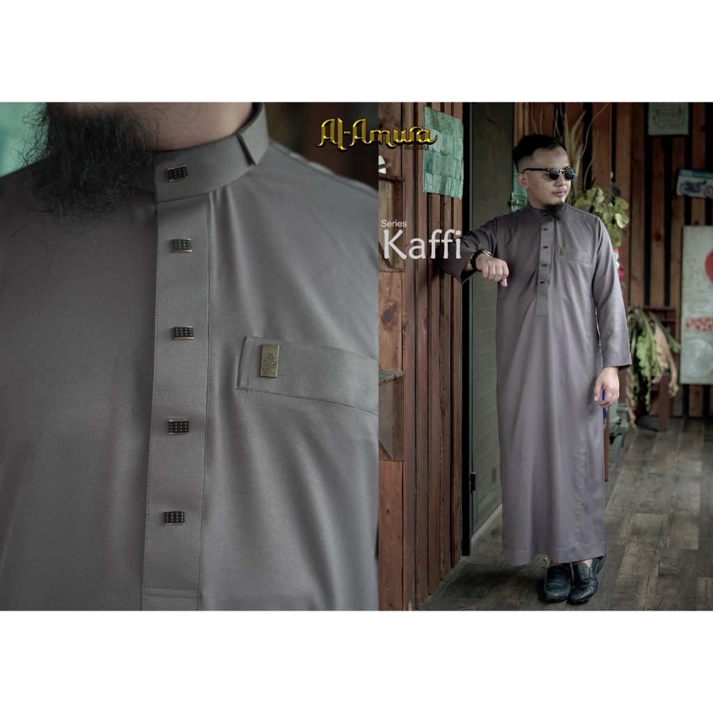 Gamis Jubah Saudi Pria | Al Amwa Platinum | Baju Gamis Pria | Thobe Pria | Jubah Gamis | Gamis Jubah