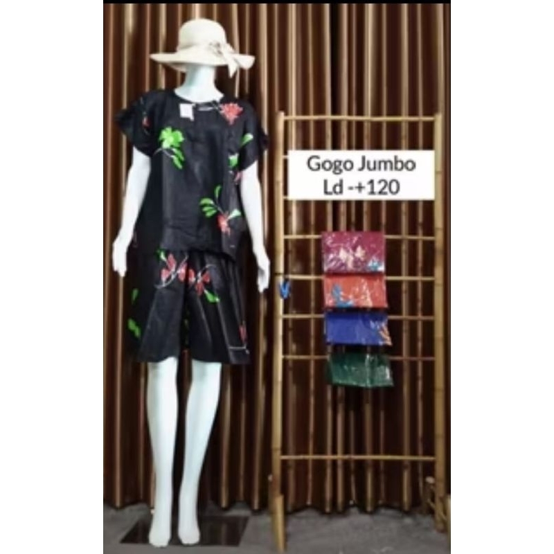 Setelan GOGO jumbo RAYON / setelan GOGO jumbo bahan rayon wanita dewasa