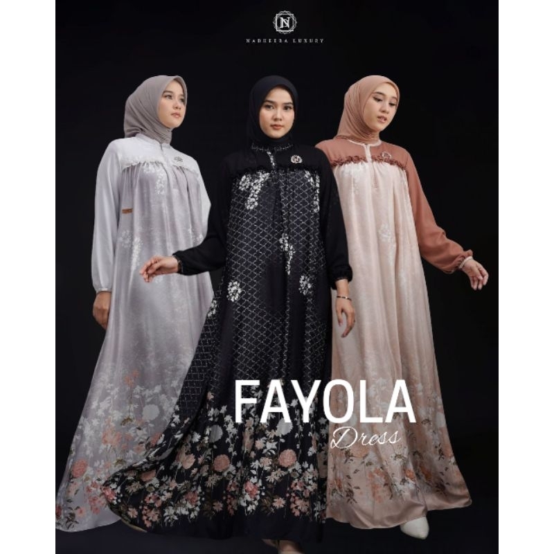 READY [BISA COD]FAYOLA DRESS NADHEERA LUXURY/FAYOLA/VAYOLA/PAYOLA/GAMIS/DRESS/BAJU SYARI/LEBARAN