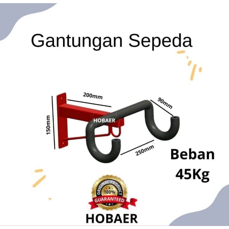 Gantungan Sepeda Dinding dengan Bahan Pipa Tebal dan Busa Tebal