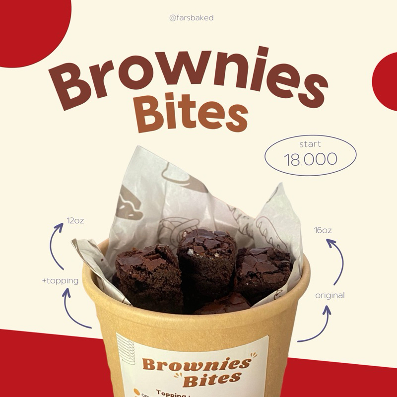 

[BEST SELLER] BROWNIES BITES 12oz/16oz BY FARSBAKED