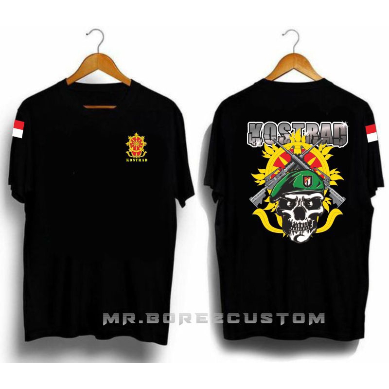 Baju Kostrad TNI AD Original Gambar Sablon Digital Keren - Kaos Oblong Distro Pria