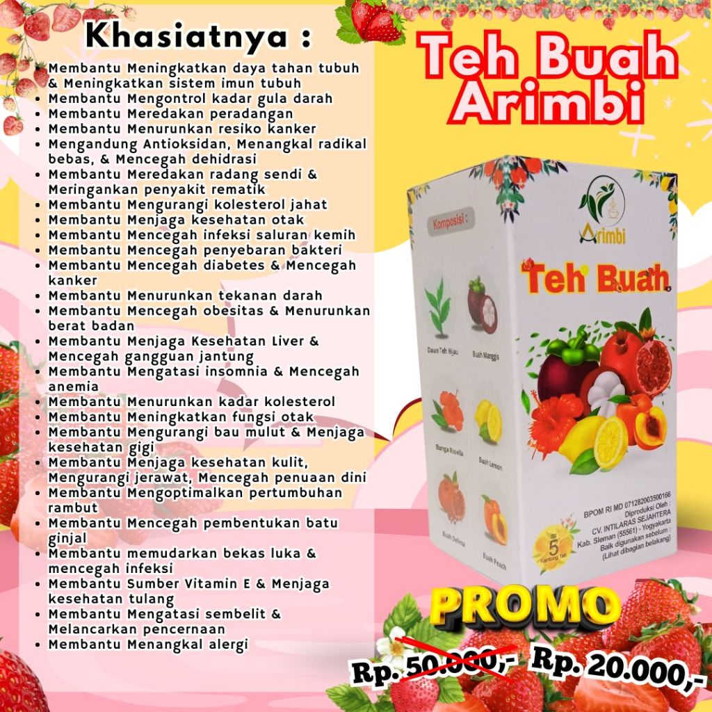 

Teh Buah Arimbi, Teh Arimbi, Teh Buah, Teh Buah Untuk Membantu Mencegah penyebaran bakteri,Teh Buah Untuk Membantu Mencegah diabetes,Teh Buah Untuk Membantu Menurunkan tekanan darah,Teh Buah Untuk Membantu Meningkatkan kolesterol baik,