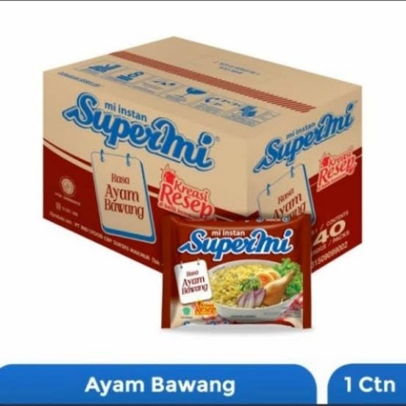 

Supermi Rasa Ayam Bawang 75gram 1 Dus Isi 40pcs