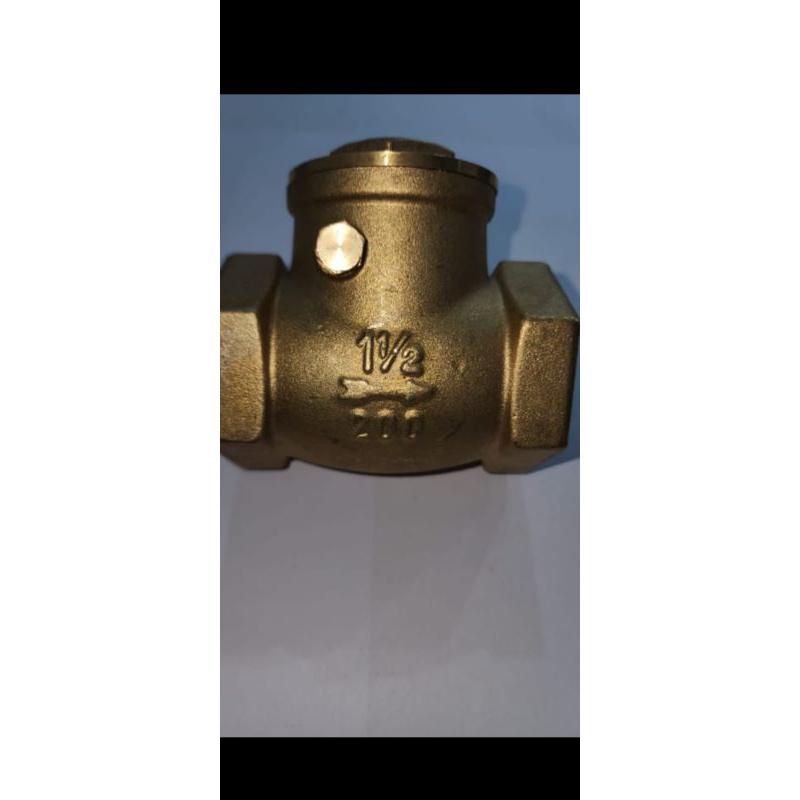SWING CHECK VALVE BRASS KUNINGAN DRAT 1" INCH / CHECK VALVE KUNINGAN