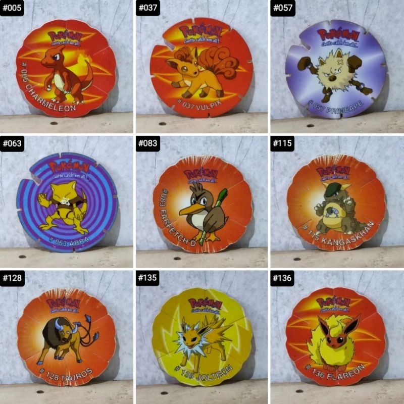 Tazos POKEMON Original Spin Smash Generasi I, Part. 3