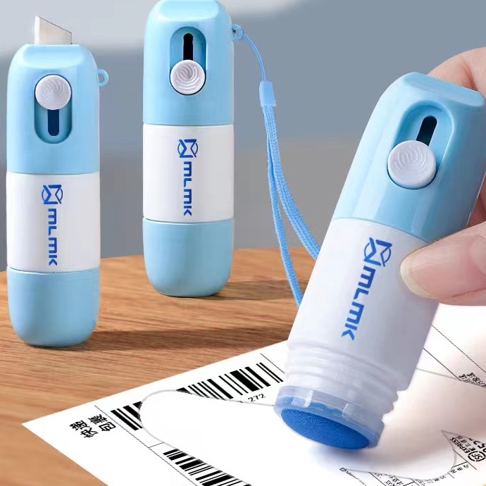 

FG2 COD2ml Penghapus resi 2 in 1 Cutter pembuka Penghilang informasi resi m Box package opener roller stamp Cairan si Kes Termal