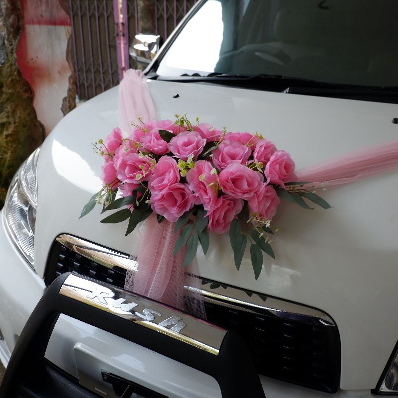 Bunga mobil pengantin/ Hiasan dekor mobil pengantin / dekorasi mobil pengantin / Hiasanmobil