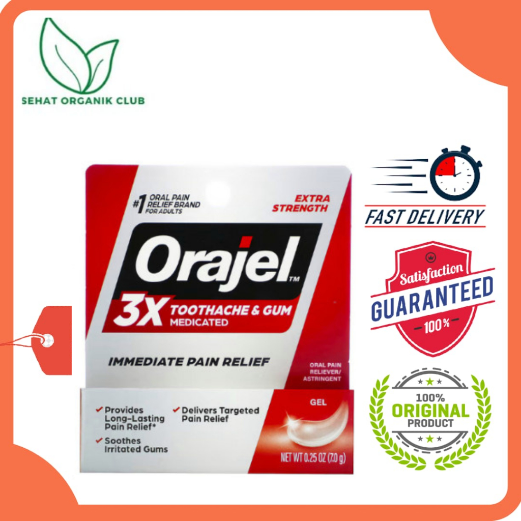Orajel 3X Medicated For Toothache & Gum Gel Extra Strength 7 g