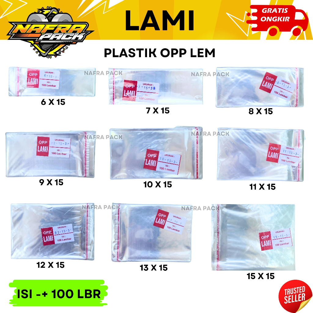 Plastik Opp Lem Uang Kertas Opp Roti ACC buket uang LAMI 7x15 10x15 9x14 6x18 12x15