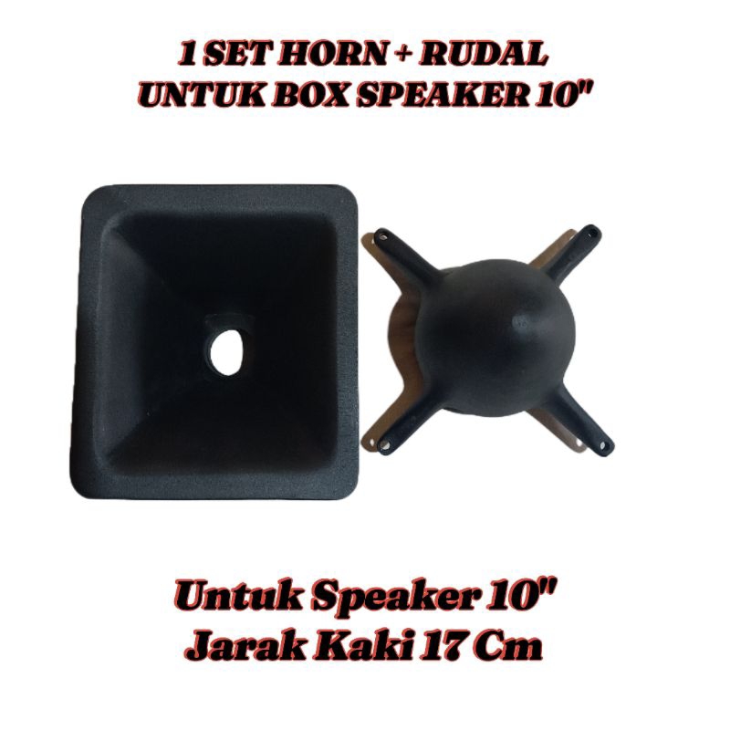 SEPASANG HORN + RUDAL ( PHASEPLUG ) T 20 UNTUK SPEAKER 10 IN ( WARNA HITAM )