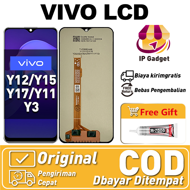 ORI LCD VIVO Y17 Y15 LCD VIVO Y12 Y11 Y3 fullset original asli Layar hp touchscreen Sentuh Versi Tin