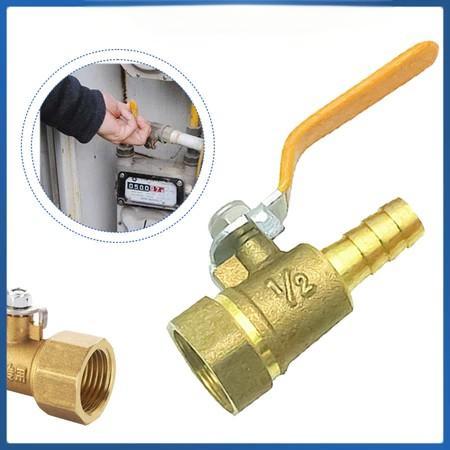 1/2 Inch Kran Gas Stop Kran Gas Drat Dalam Drat Luar Pipa Tembaga Sambungan  Stop Kran Full Brass Ku