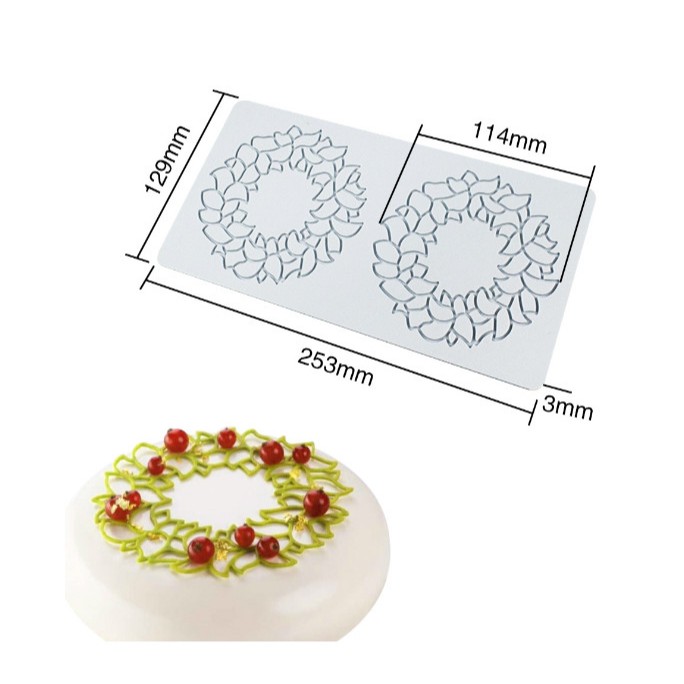 silicone mold tuile model flower petals A untuk garnish bahan coklat