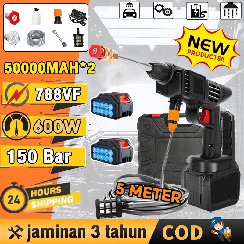 Reaim 788V 150Bar 600W Mesin Cuci Steam Mobil dan Motor Baterai Jet Cleaner Alat steam cuci motor &