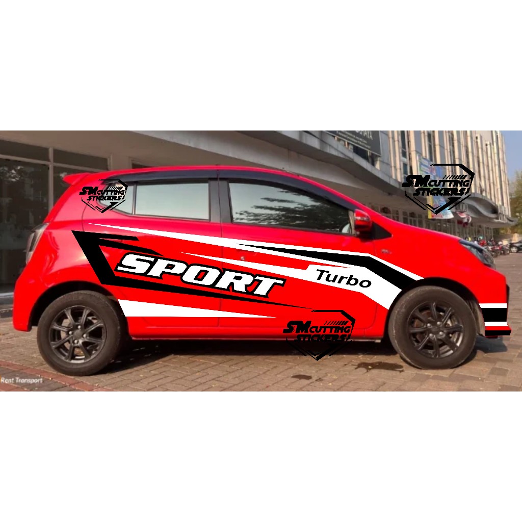 Sticker mobil ayla agya brio sport custom list cuttig sticker mobil terbaru all tipe mobil