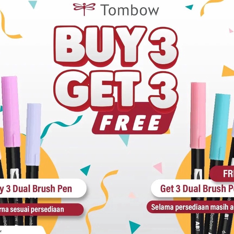 

Diskon ABT TOMBOW BUY 3 GET 3 ABT DUAL BRUSH PEN BONUS RANDOM