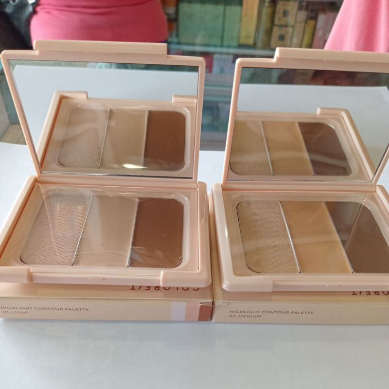 wardah highlight contour palette