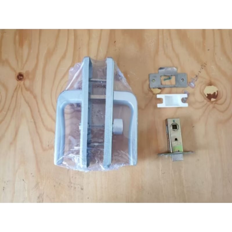 [Handle Engkol] Pintu UPVC Kuncian Dalam Handle Pintu Kamar Mandi UPVC Silver Full Set