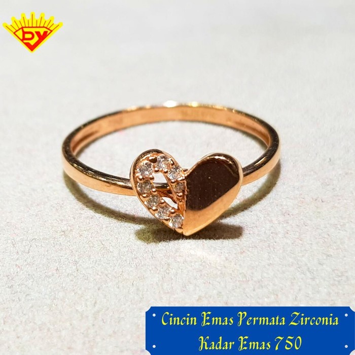 Cincin Emas Rosegold Kadar Emas 750