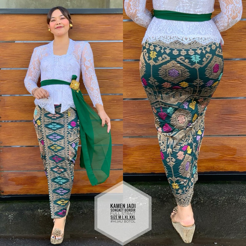 Kamen jadi songket bordir premium