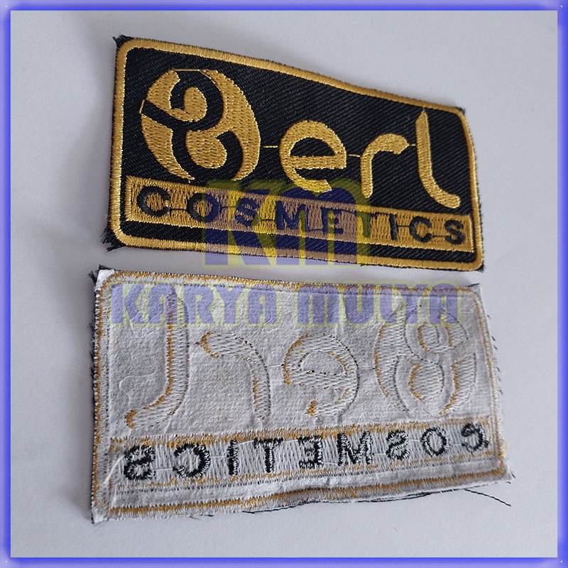 Bordir Logo Berl Cosmetics Bet Bordir Logo Brand Custom - Karya Mulya