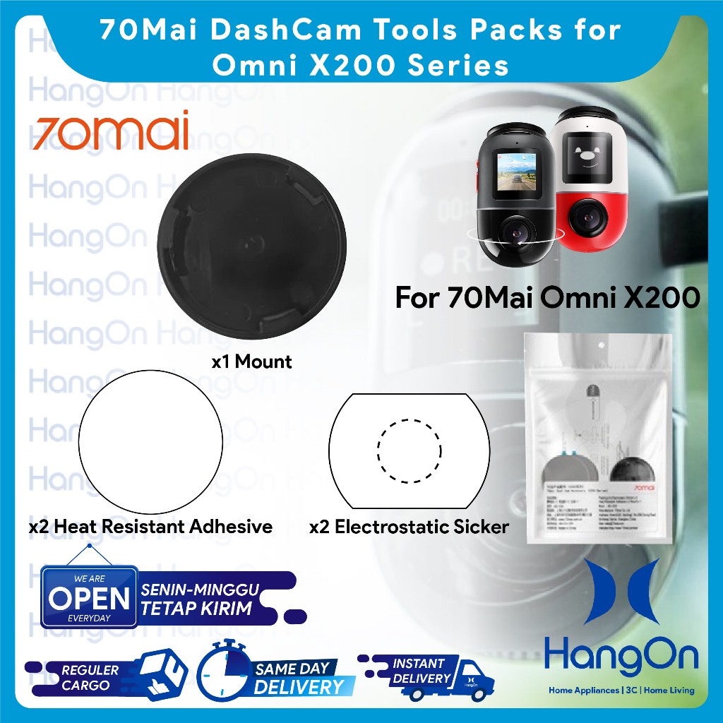Sticker 70Mai Dashcam Accessory Omni X200 Aksesoris Stiker Mount X 200