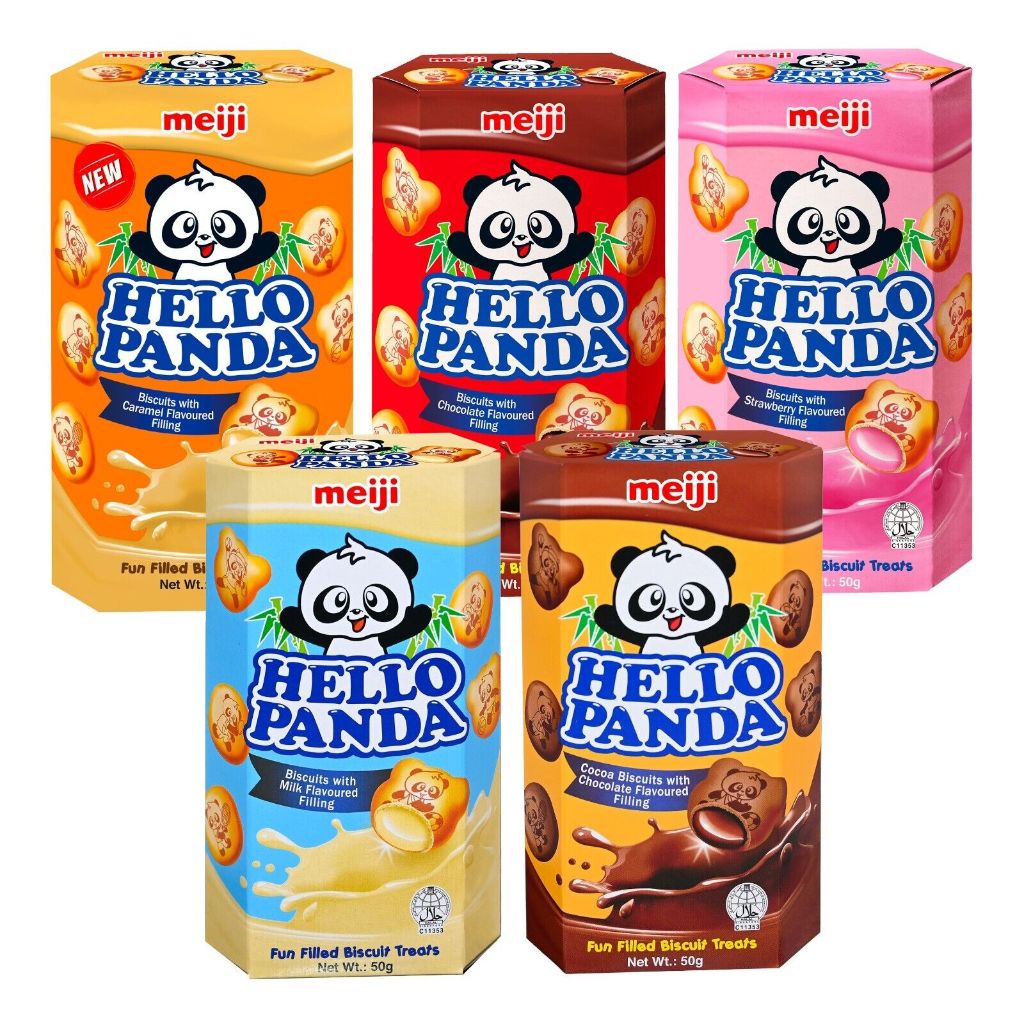 

HELLO PANDA MEIJI BISKUIT BENTUK PANDA 50GR RASA BARU CARAMEL CREAM