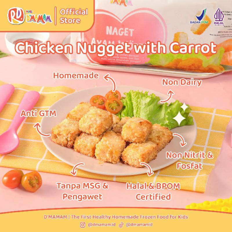 

D'Mamam Chicken Nugget With Carrot 250 gr
