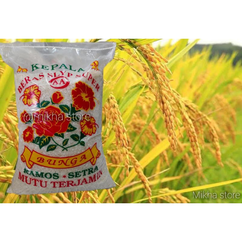 

Beras merek bunga 5 kg - free ongkir