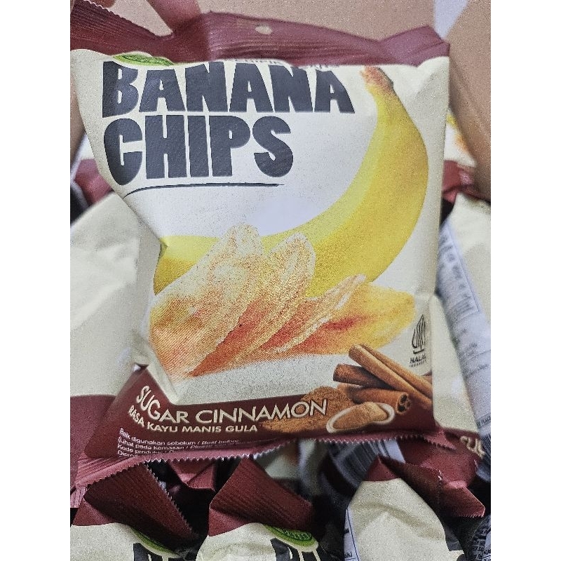 

Everything Banana Chips Sugar Cinamon / Keripik pisang Kayu Manis Gula 40g/bungkus / 香蕉片肉桂味