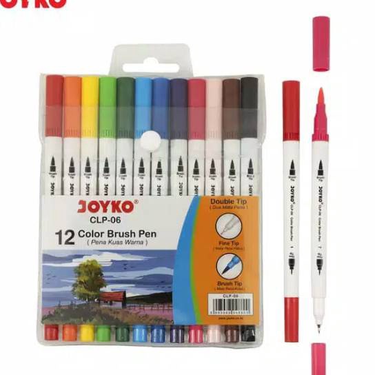 

HJ6 Color brush pen joyko 12warna CLP 6