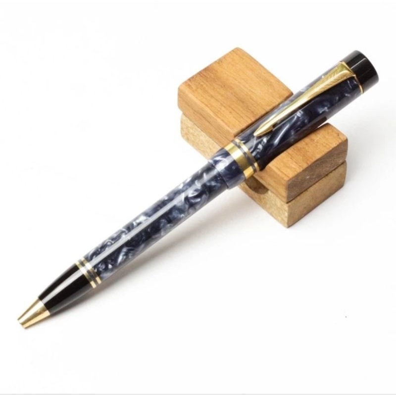 

Parker Duofold Centennial Marble Blue Ballpoint Pen