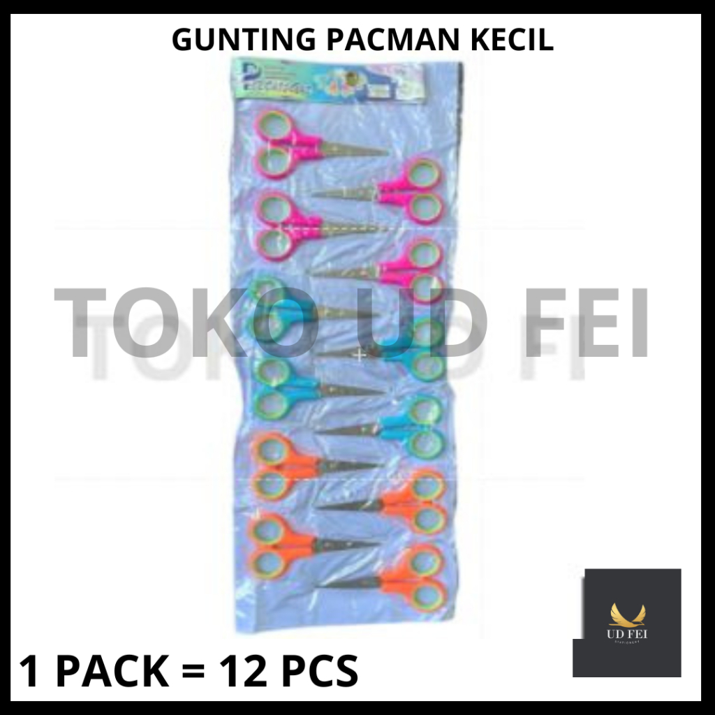 

(1 RENTENG = 12 PCS) Gunting Pacman / Gunting Renteng kecil/ Gunting Pacman Kecil