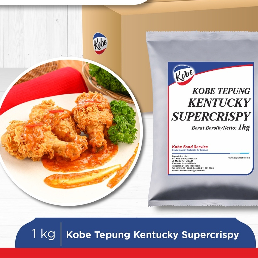 

Tepung Kentucky Super Crispy Kobe 1 kg / Tepung Goreng Ayam / Tepung Fried Chicken