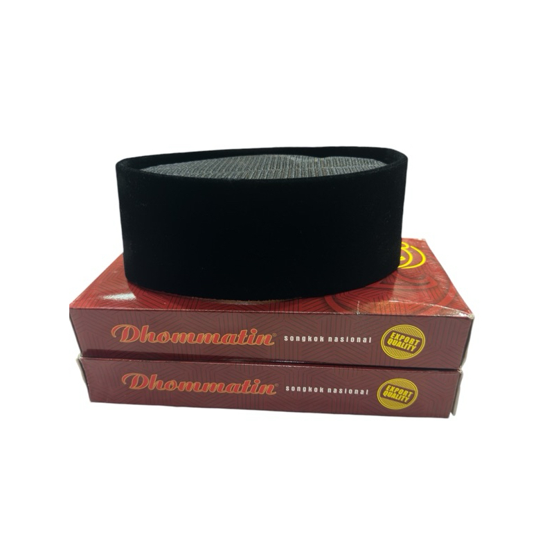 Peci Songkok kopya Kopiah Full Ac DHOMMATIN Beludru hitam polos halus Premium Berkualitas