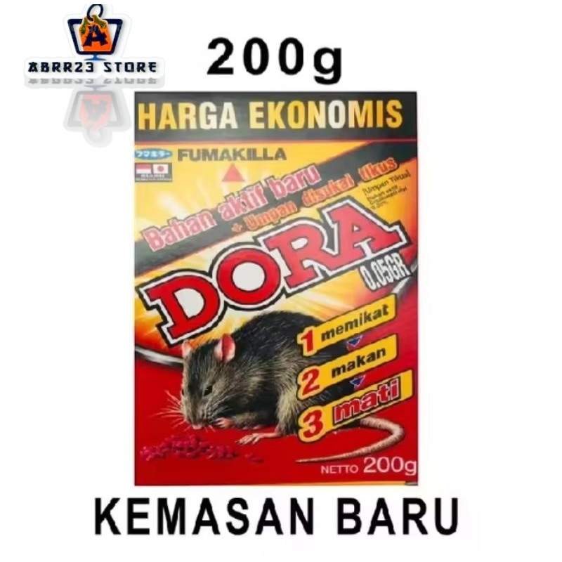Fumakilla Dora Racun Tikus Mati Kering 200gr