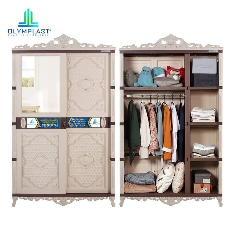 LEMARI BAJU PLASTIK SLEDING OLYMPLAST