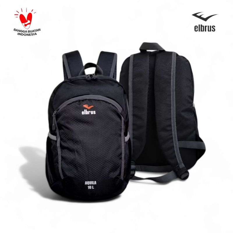 Elbrus - Tas Ransel Backpack Daypack Pria Wanita 10L Kecil Kode Aquila Free Rain Cover Bag