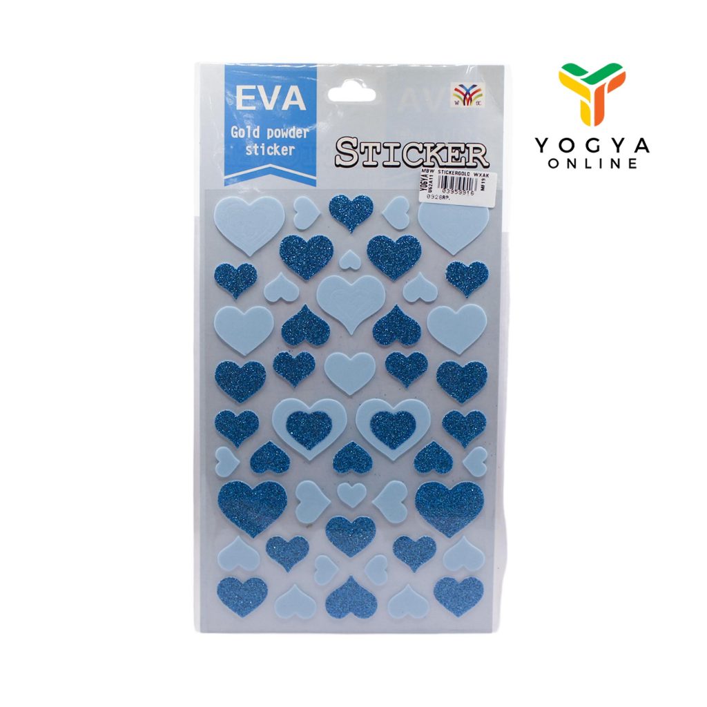 

Mbw Sticker Gold Bling Motif Hati Blue