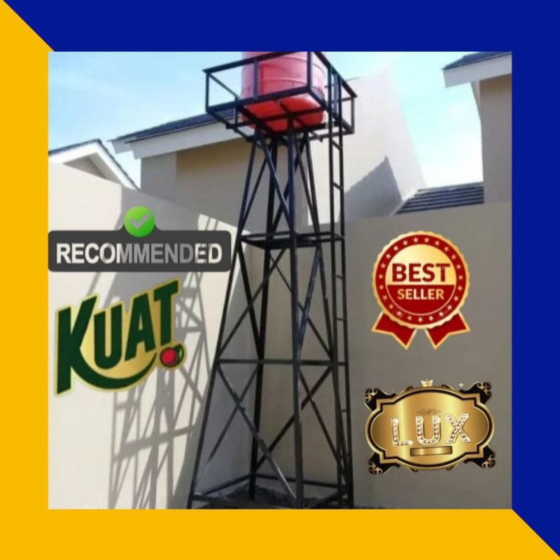 Menara tangki air 3 meter + Tangga untuk toren penguin tb 110 tw 1100 L 1000 liter tandon 1000L ping