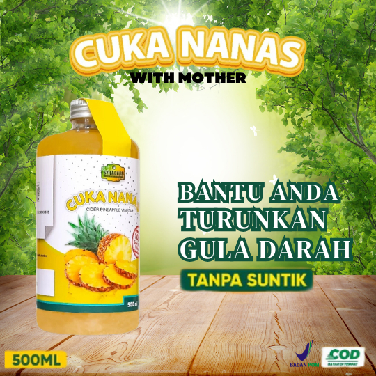 

Cuka Nanas Fermentasi Organik Syifacare 500Ml Membantu Menurunkan Kadar Gula, Dan Asam Urat