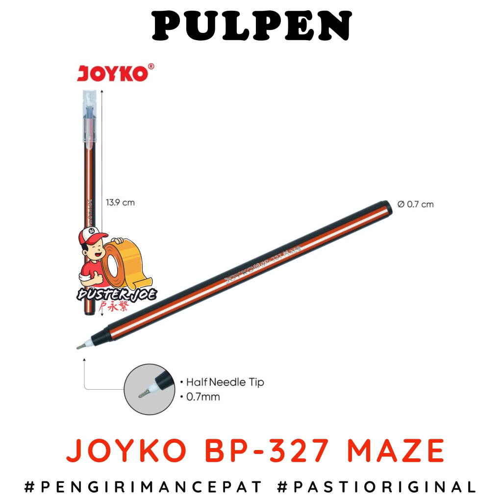 

[PCS] Pulpen Joyko BP-327 MAZE 0.7mm Tinta Hitam PER 1 PCS