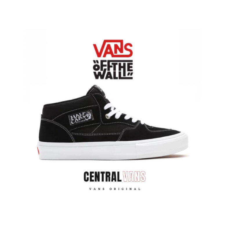 VANS SKATE CLASSIC HALF CAB BLACK & WHITE || SEPATU VANS 100% ORIGINAL
