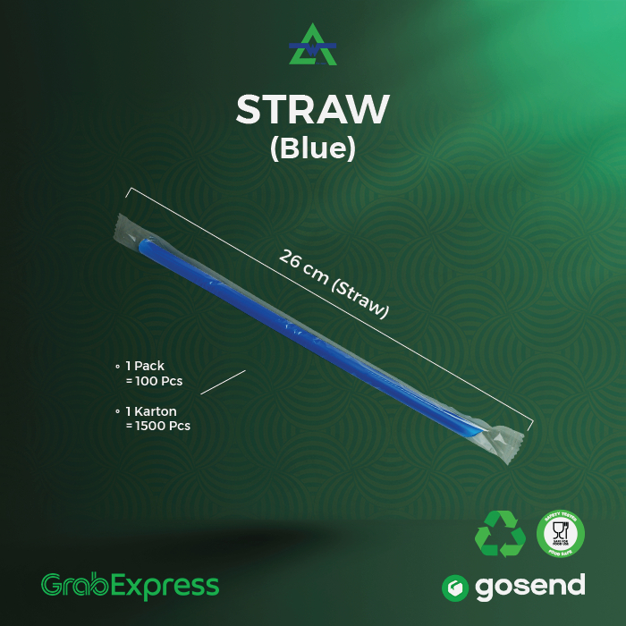 SEDOTAN BOBA STERIL BIRU - SEDOTAN MINUMAN BOBA 12MM