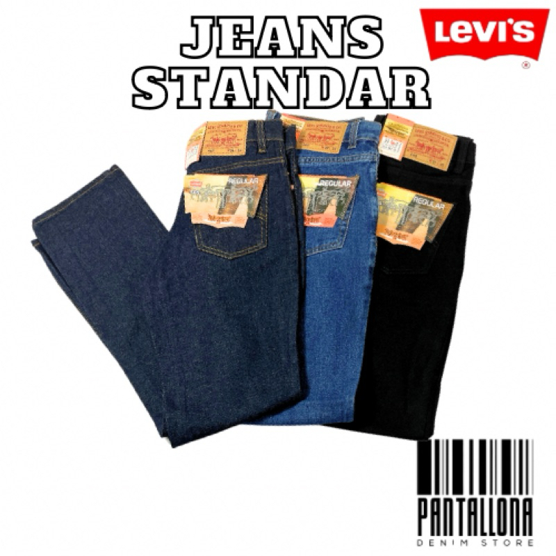 CELANA JEANS STANDAR UNISEX LAKI LAKI PEREMPUAN