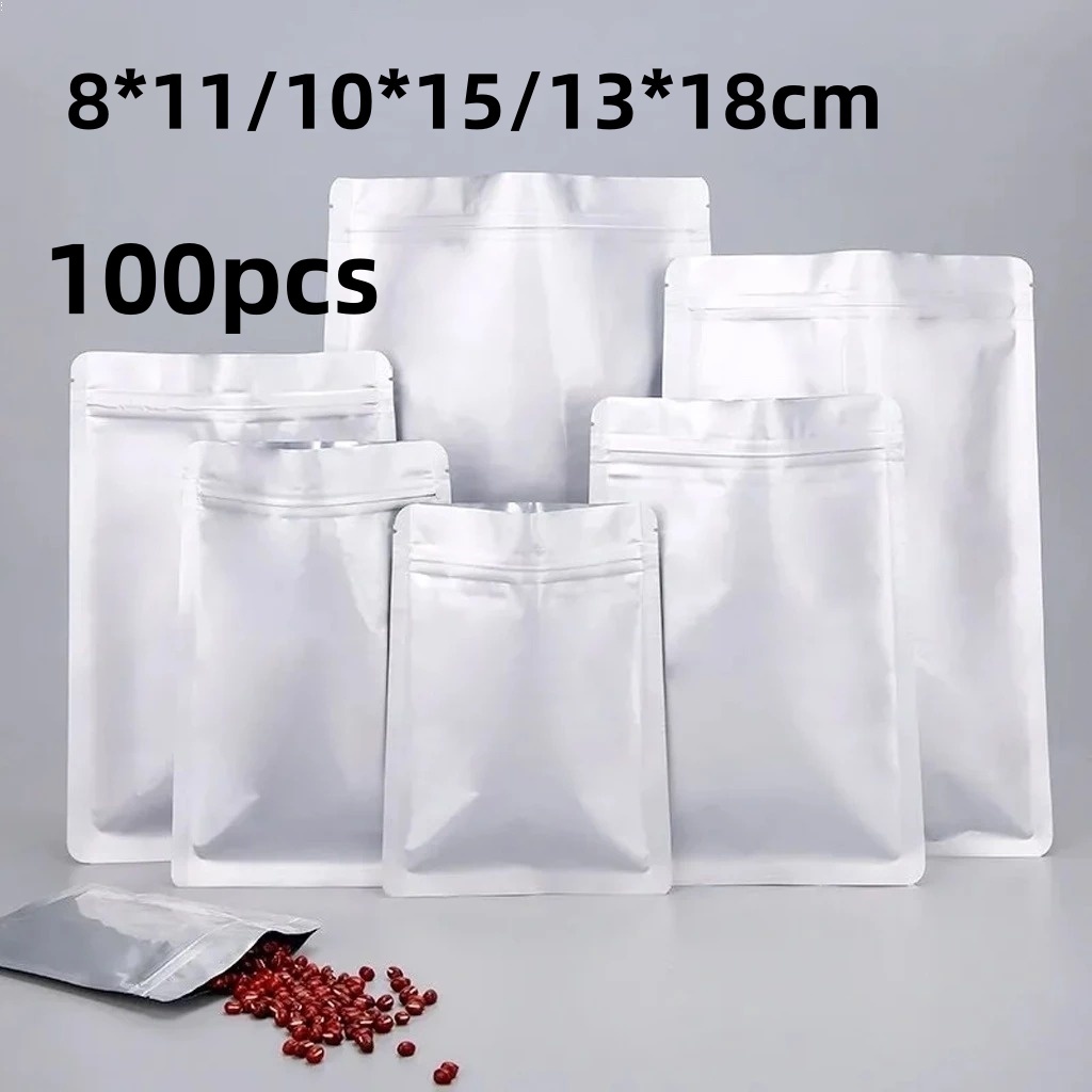 

100pcs/set Plastik Klip Aluminium Foil Flat I Sachet Pouch I Plastik Ziplock I Kemasan Makanan Aksesoris